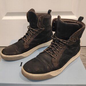 Lanvin Tennis high top Nubuck Cowhide Goatskin - Size 9 UK